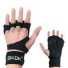 Weightlifting Fitness Gloves With Wrist Wraps; Silicone Gel Full Palm Protection; Gym Workout Gloves; Power Lifting Equipment - Pink - M