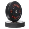 Olympic Bumper Weight Plates, Rubber Plate with 2-Inch Steel Insert Rubberized Weightlifting Barbell Plates 55LB, Pairs or Sets - as Pic