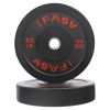Olympic Bumper Weight Plates, Rubber Plate with 2-Inch Steel Insert Rubberized Weightlifting Barbell Plates 55LB, Pairs or Sets - as Pic
