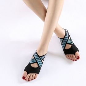 Professional Non-slip Gym Yoga Shoes Flat Soft Anti-slip Sole Ballet Fitness Dance Shoes Pilates Yoga Shoes Socks - M - Green