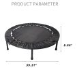40-Inch Foldable Mini Exercise Trampoline for Adults & Kids – Adjustable Handle, 330 lb Capacity, Heavy-Duty Steel Frame