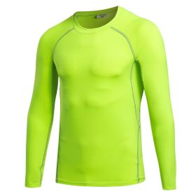 Men's Athletic Long Sleeve Compression Shirts Cool Dry Sport Workout Underwear Shirt,Athletic Base Layer Top - M - Green