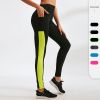 High Waist Yoga Pants with Pockets, Tummy Control Workout Running Yoga Leggings for Women - M - Green