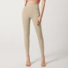 Brand Yoga Pants Hidden Pockets At Waist Fitness Sports Leggings Women Sportswear Stretchy Pants Gym Push Up Workout Clothing - Khaki - M