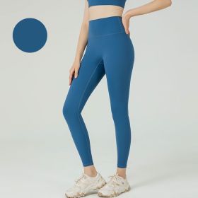 High Waist Naked feeling Leggings Push Up Sport Women Fitness Running Yoga Pants Energy Seamless Leggings Gym Girl leggings - M - Style3Ink Blue