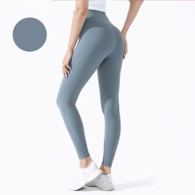 High Waist Naked feeling Leggings Push Up Sport Women Fitness Running Yoga Pants Energy Seamless Leggings Gym Girl leggings - L - Style20Light Grey