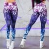 Women's Printed Leggings Full-Length Regular Size Yoga Workout Leggings Pants - colorful - S