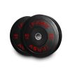 Olympic Bumper Weight Plates, Rubber Plate with 2-Inch Steel Insert Rubberized Weightlifting Barbell Plates 55LB, Pairs or Sets - as Pic