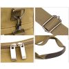 Canvas Travel Bag with Patch Decor Lightweight Luggage for Business Trips - brown