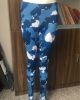 Digital printing camouflage yoga pants hip high waist leggings - Blue - XL