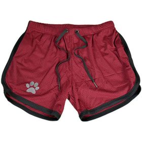 Men Gym Fitness Shorts Bodybuilding sports Jogging shorts Male 2022 Summer Cool Breathable Mesh casual men Shorts Sweatpants - XL - Red black