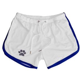Men Gym Fitness Shorts Bodybuilding sports Jogging shorts Male 2022 Summer Cool Breathable Mesh casual men Shorts Sweatpants - XL - White blue