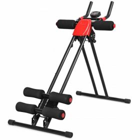 Foldable LCD Power Plank Ab Workout Machine – 4 Resistance Levels & Full Body Training