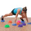 Polygonal Design Massage Ball Balancing Pods Half Round Yoga Balance Massager Ball for Children and Adults Fitness Exercise Gym Pods - gray