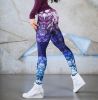 Women's Printed Leggings Full-Length Regular Size Yoga Workout Leggings Pants - colorful - S