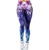 Women's Printed Leggings Full-Length Regular Size Yoga Workout Leggings Pants - colorful - S
