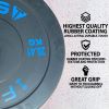 Olympic Bumper Weight Plates, Rubber Plate with 2-Inch Steel Insert Rubberized Weightlifting Barbell Plates 45LB, Pairs or Sets - as Pic