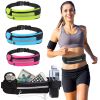 Unisex Portable Waist Bag; Canvas Outdoor Phone Holder; Waterproof Belt Bag; Fitness Sport Accessories For Running And Jogging - Black