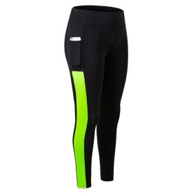High Waist Yoga Pants with Pockets, Tummy Control Workout Running Yoga Leggings for Women - S - Green