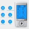 NURSAL EMS TENS Unit Muscle Stimulator, 24 Modes Rechargeable Electric Pulse Muscle Massager for Pain Relief (16 Thicker Pads) - White