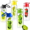 Fruit Cola Bottle – Red Fruit Infuser Water Bottle with Built-In Straw & Flip Top – BPA-Free Tritan, 20 oz