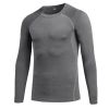 Men's Athletic Long Sleeve Compression Shirts Cool Dry Sport Workout Underwear Shirt,Athletic Base Layer Top - L - Black